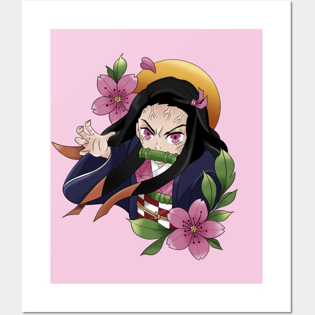 Demon Nezuko Wall Art by Nykos